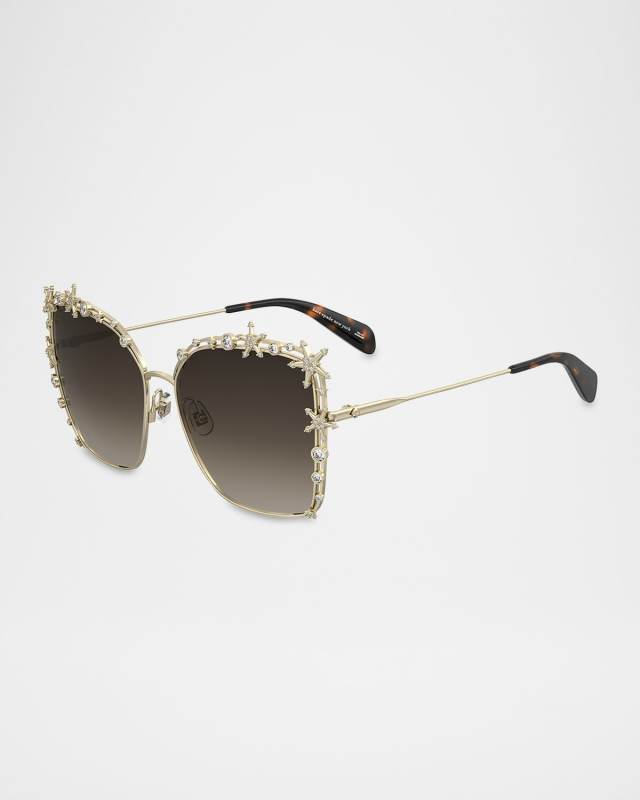 astrid star embellished square sunglasses